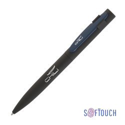 Ручка шариковая "Lip", покрытие soft touch, черный с синим