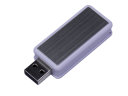 USB-флешка промо на 64 ГБ прямоугольной формы, выдвижной механизм, белый (арт 6634.64.06)