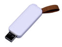 USB-флешка промо на 64 ГБ прямоугольной формы, выдвижной механизм, белый (арт 6644.64.06)