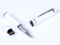 USB-флешка на 8 Гб в виде ручки с мини чипом, белый
