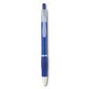 Ручка шариковая с резиновым обх (прозрачно-голубой)