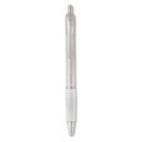 Ручка шариковая с резиновым обх (прозрачно-белый)