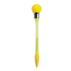 Ручка шариковая с лампочкой (желтый)