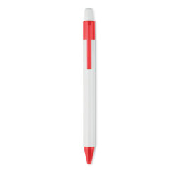 Ручка шариковая пластиковая наж (красный)