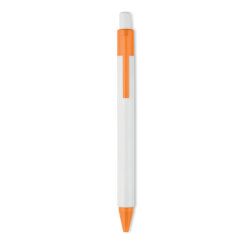 Ручка шариковая пластиковая наж (оранжевый)