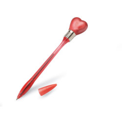 Ручка шариковая с сердцем (красный)