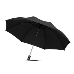 Складной реверсивный зонт (черный)