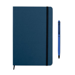Блокнот с ручкой (синий)