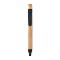 Ручка шариковая из бамбука (черный)
