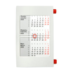 Календарь настольный на 2 года; сетка 24-25 (красный, белый)