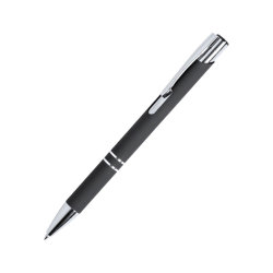 Ручка шариковая ZROMEN, металл, софт-покрытие (черный)