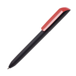 Ручка шариковая FLOW PURE, покрытие soft touch (неоновый красный)