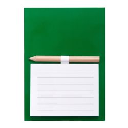 Блокнот с магнитом YAKARI, 40 листов, карандаш в комплекте, зеленый, картон (зеленый)