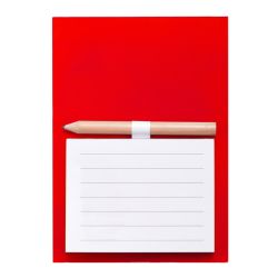 Блокнот с магнитом YAKARI, 40 листов, карандаш в комплекте, красный, картон (красный)