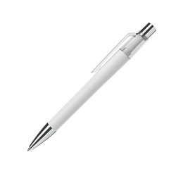 Ручка шариковая MOOD, покрытие soft touch (прозрачный белый)