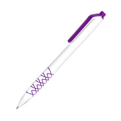 Ручка шариковая N11 (белый, фиолетовый)