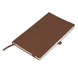 Бизнес-блокнот "Gracy", 130х210 мм, темно-коричневый, кремовая бумага, гибкая обложка, в линейку, на резинке (темно-коричневый)
