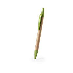 Шариковая ручка FILAX, рециклированный картон, пластик c пшеничным волокном (зеленый)
