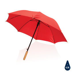 Автоматический зонт-трость с бамбуковой рукояткой Impact из RPET AWARE™ d103 см (арт P850.654)