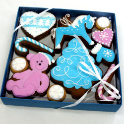 Печенье с логотипом "Нежно снежный"
